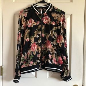 Floral Bomber Jacket